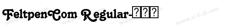 FeltpenCom Regular字体转换